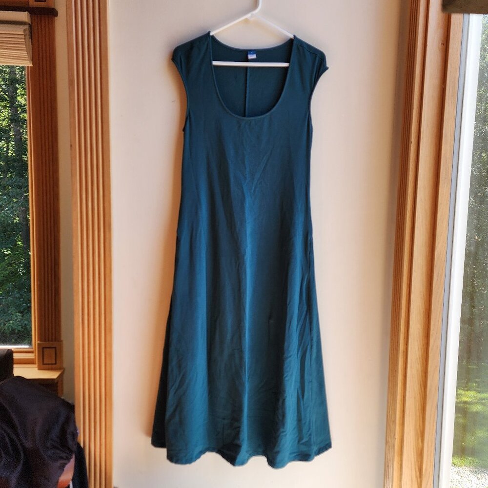 Old Navy Green/Teal Cap Sleeve Maxi Dress - Picture 6 of 14
